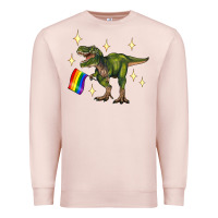 Pale Pink lgbtq+  t rex Premium Sweatshirt - Artiststas