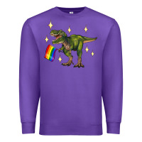 Purple lgbtq+  t rex Premium Sweatshirt - Artiststas