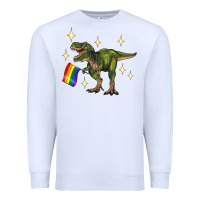 White lgbtq+  t rex Premium Sweatshirt - Artiststas
