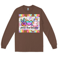 Chestnut peace loeve unicorns Long Sleeve Tee - CowGirlArtShop