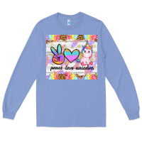 Colony Blue peace loeve unicorns Long Sleeve Tee - CowGirlArtShop