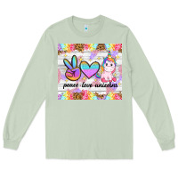 Matcha peace loeve unicorns Long Sleeve Tee - CowGirlArtShop