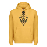 Mustard haunted mansion wallpaper Premium Hoodie - lanVoArt