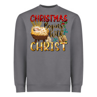 Storm christmas begins with christ Heavyweight Sweatshirt - FaDigitalArtStudio