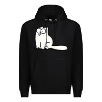 Black simon's cat 1 Premium Hoodie - lanVoArt