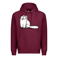 Burgundy simon's cat 1 Premium Hoodie - lanVoArt