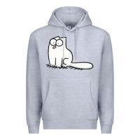 Heather Grey simon's cat 1 Premium Hoodie - lanVoArt