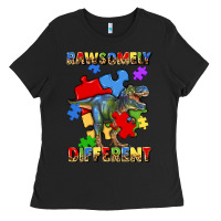 Rawsomely Different Autism T Rex Ladies Tee | Teevron