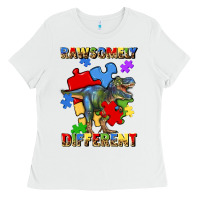 White rawsomely different autism t rex Ladies Tee - Artiststas