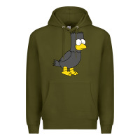 Army Green bart as edgar allen poe raven nevermore halloween Premium Hoodie - lanVoArt