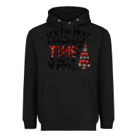 Black IT THE MOST WONDERFUL TIME the of year Heavyweight Hoodie - CowhideDigitalArt