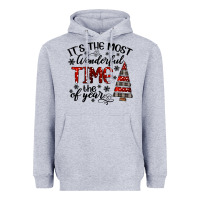 Heather Grey IT THE MOST WONDERFUL TIME the of year Heavyweight Hoodie - CowhideDigitalArt