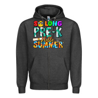 Charcoal Heather So Long Pre K Hello Summer Zipper Hoodie - CowhideDigitalArt