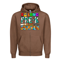 Chestnut So Long Pre K Hello Summer Zipper Hoodie - CowhideDigitalArt