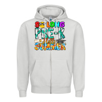 Dove Grey So Long Pre K Hello Summer Zipper Hoodie - CowhideDigitalArt