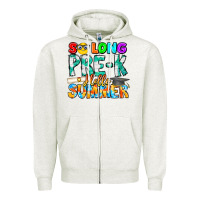 Oatmeal Heather So Long Pre K Hello Summer Zipper Hoodie - CowhideDigitalArt