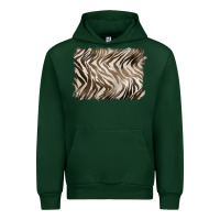 Forest Green brown zebra pattern background Urban Hoodie - BarkalooDesign
