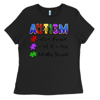 Black i'm a hot mess always stressed and proudly autism Ladies Tee - Artiststas