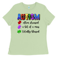 Matcha i'm a hot mess always stressed and proudly autism Ladies Tee - Artiststas
