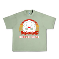 Oil Green Halloween Bitches Be Trippin Jason Mask Urban Heavy Tee - lanVoArt
