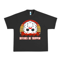 Pigment Black Halloween Bitches Be Trippin Jason Mask Urban Heavy Tee - lanVoArt