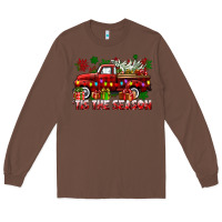 Chestnut tis the season christmas truck Long Sleeve Tee - CowGirlArtShop