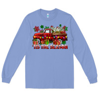 Colony Blue tis the season christmas truck Long Sleeve Tee - CowGirlArtShop
