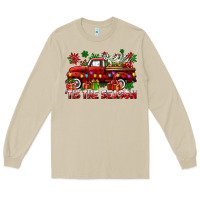 Mushroom tis the season christmas truck Long Sleeve Tee - CowGirlArtShop