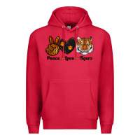 Cardinal peace love tigers Premium Hoodie - RanaPortraitStore