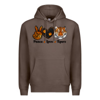 Coffee peace love tigers Premium Hoodie - RanaPortraitStore