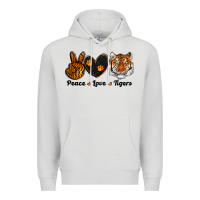 Dove Grey peace love tigers Premium Hoodie - RanaPortraitStore