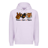 Lilac peace love tigers Premium Hoodie - RanaPortraitStore