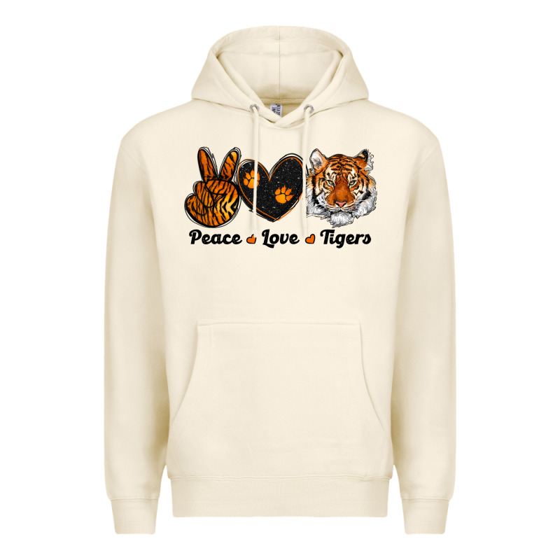 Peace Love Tigers Premium Hoodie by RanaPortraitStore | Teevron