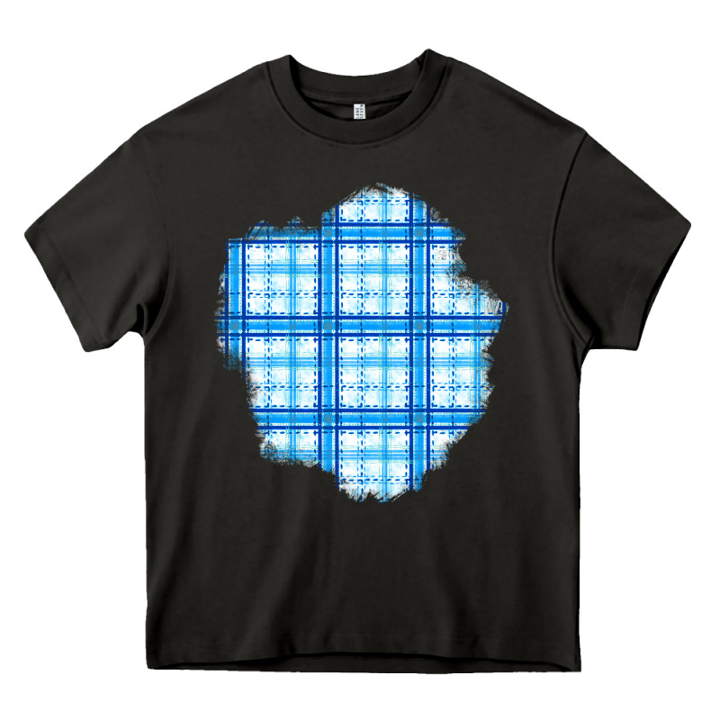 Winter Tartan Patch Heavy Core Tee by BundleAndBundleShop | Teevron