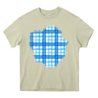 Mossy Winter Tartan Patch Heavy Core Tee - BundleAndBundleShop
