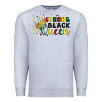 Heather Grey strong black queen Premium Sweatshirt - Artiststas