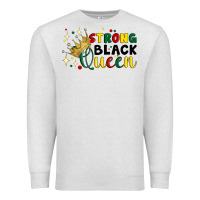 Oatmeal Heather strong black queen Premium Sweatshirt - Artiststas