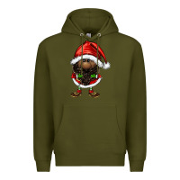 Army Green afro santa gnomes Premium Hoodie - FaDigitalArtStudio