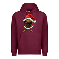 Burgundy afro santa gnomes Premium Hoodie - FaDigitalArtStudio