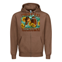 Chestnut Turkey And Touchdowns Zipper Hoodie - LillyAllenDesigns