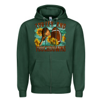 Sports Green Turkey And Touchdowns Zipper Hoodie - LillyAllenDesigns