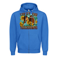 Turkey And Touchdowns Zipper Hoodie | Teevron
