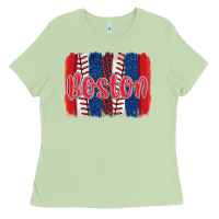 Matcha boston baseball team spirit brushstrokes Ladies Tee - Artiststas
