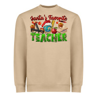 Santa's Favorite Teacher Heavyweight Sweatshirt | Teevron
