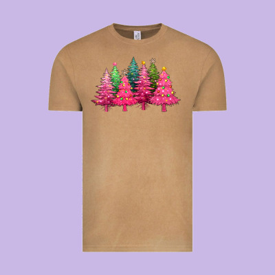 Christmas Tress With Lights Vintage Tee Designed By Texasbilliewilder