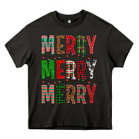 Asphalt Merry Merry Merry Christmas Heavy Core Tee - BundleAndBundleShop