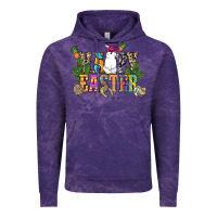 Cloud Purple Happy Easter with cowboy Easter Day Vintage Hoodie - HowdyJamesFarm