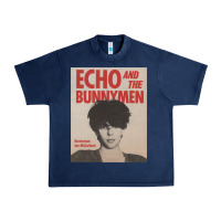 Navy echo and the bunnymen Urban Heavy Tee - lanVoArt