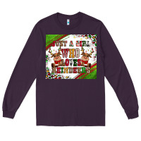 Plum just a girl who loves reindeer Long Sleeve Tee - CowGirlArtShop
