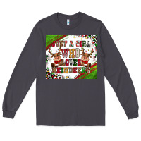 Smoke just a girl who loves reindeer Long Sleeve Tee - CowGirlArtShop